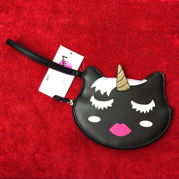 Betsey Johnson Handbags - Betsy Johnson Unicorn Cat coin purse/ wallet